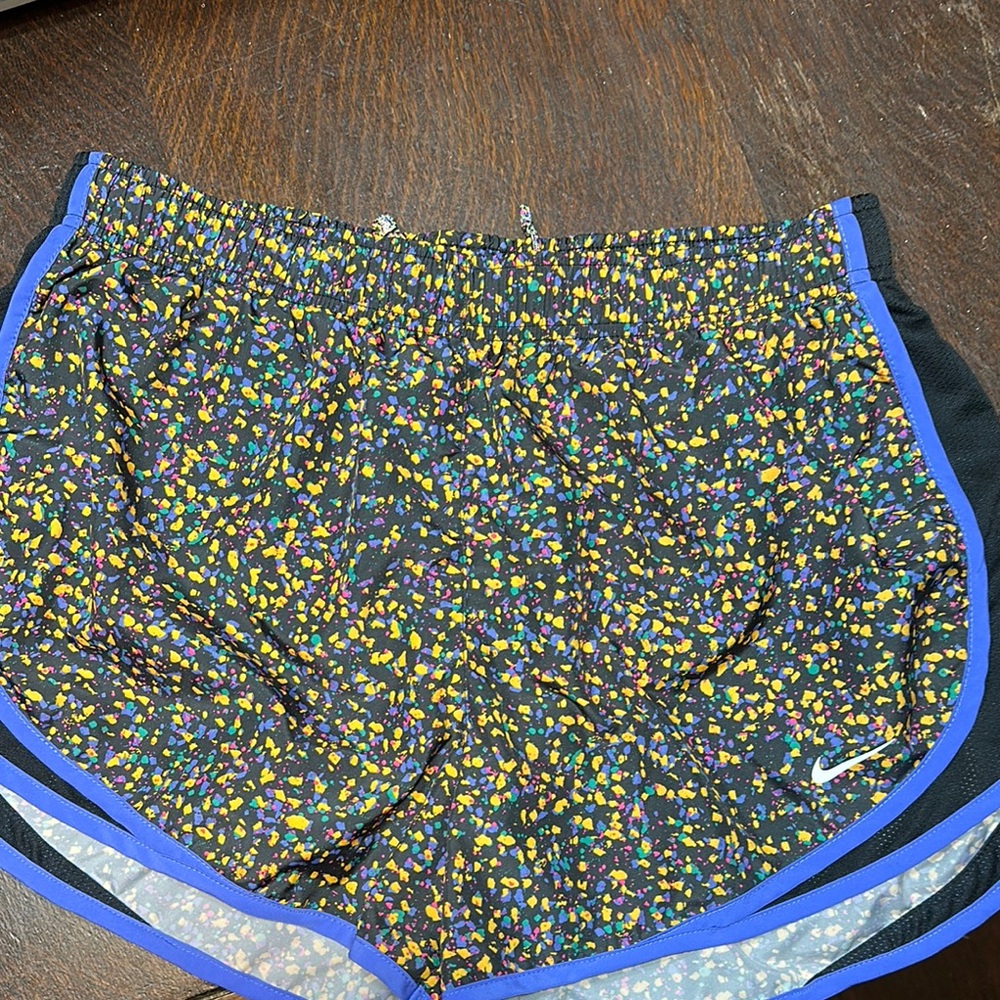 Nike Women's Athletic Shorts - Black with Multicolor Print